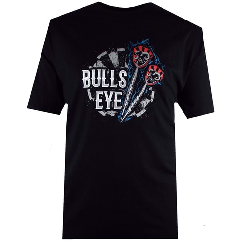 Spionage Bulls Eye Print T-Shirt Schwarz